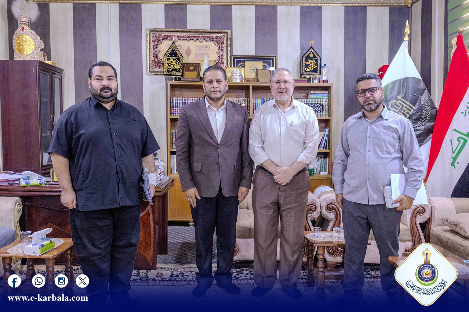 وفد مركز كربلاء للدراسات والبحوث يزور مزار السيد عون بن عبد الله ويبحث سبل التعاون الثنائي